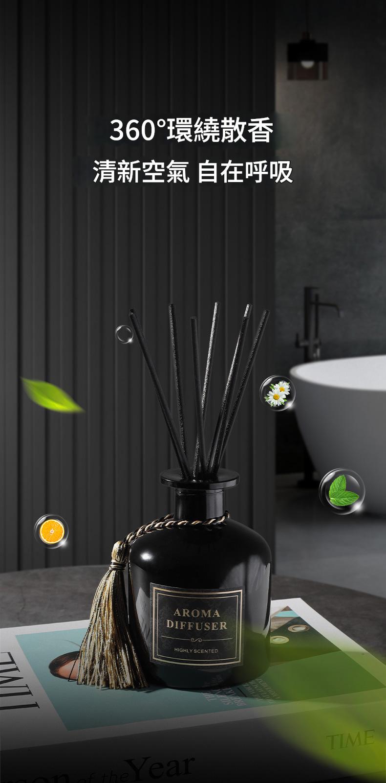 A black diffuser with decorative elements on a dark background