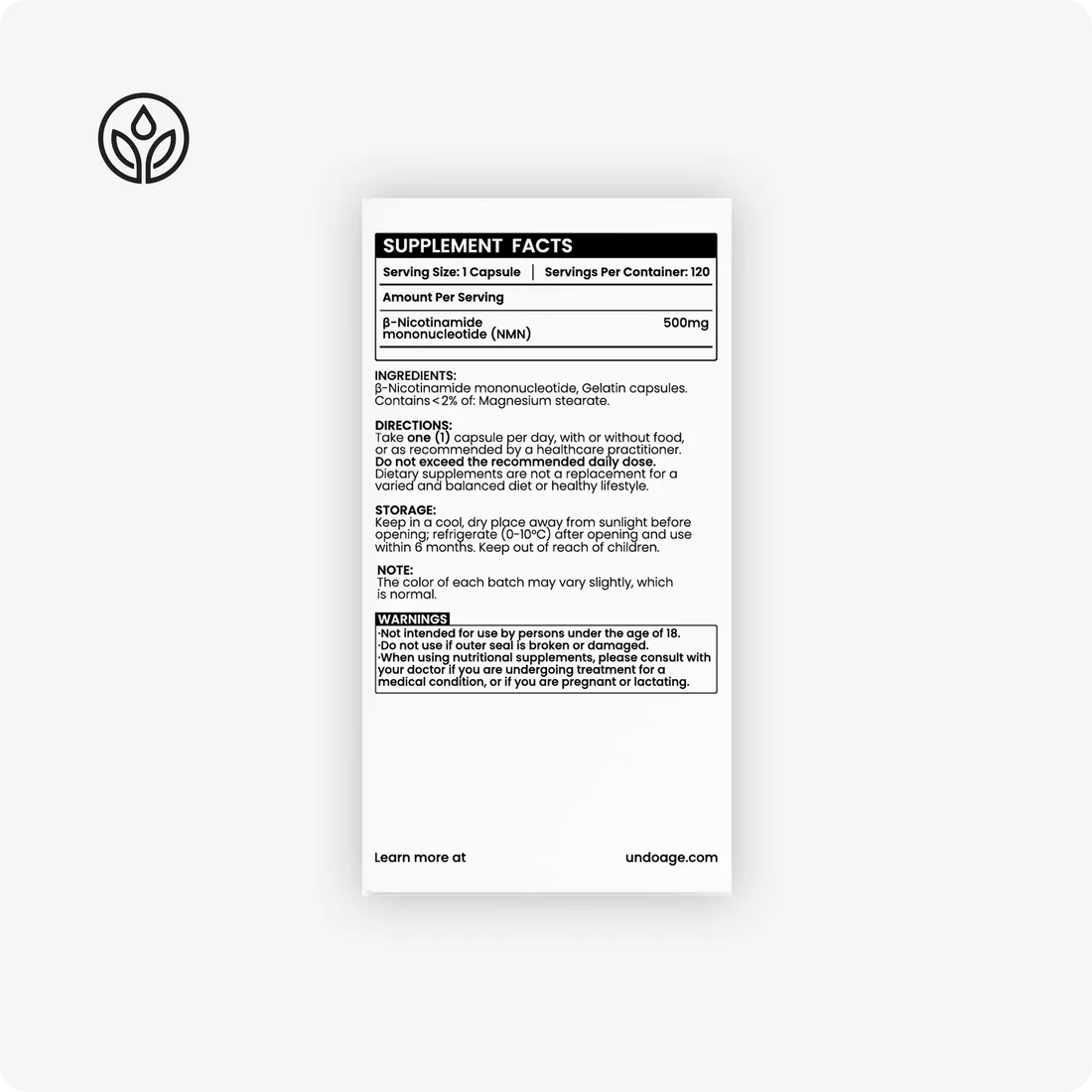 NMN60000 120粒大桶裝 4個月分量 NAD+ | 代謝 | 抗衰老 99.9% 高純度 NMN 原料 HACCP|GMP|FDA|ISO22000認證