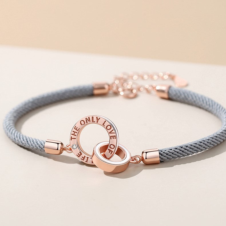 Mobius ring bracelets 1 pair 莫比烏斯環 S925純銀編織情侶手鏈 1對