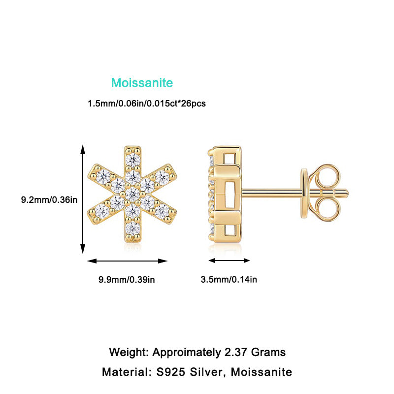 Aquafilo 氣質925銀鑽石耳釘 Elegant 925 Silver diamond Stud Earrings-1025