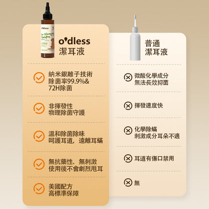 O'dless Ear Cleaning Solution 118ml O'dless 寵物潔耳液 118ml 香港製造