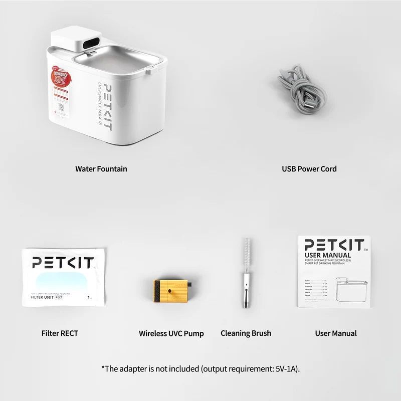PETKIT - EverSweet Max 2 UVC 殺菌無線智能飲水機 (耐高溫版) ｜可藍牙連接手機APP｜寵物飲水機｜真無線水機｜寵物水機 香港行貨 一年保養 （不可送澳門）