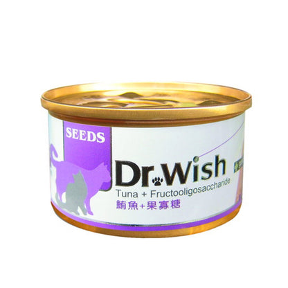 SEEDS - Dr Wish營養慕絲-鮪魚+果寡糖貓罐頭 台灣銷量No.1貓罐頭品牌 改善腸胃功能 獸醫推薦 全天然無穀物  適合老幼貓、體虛貓