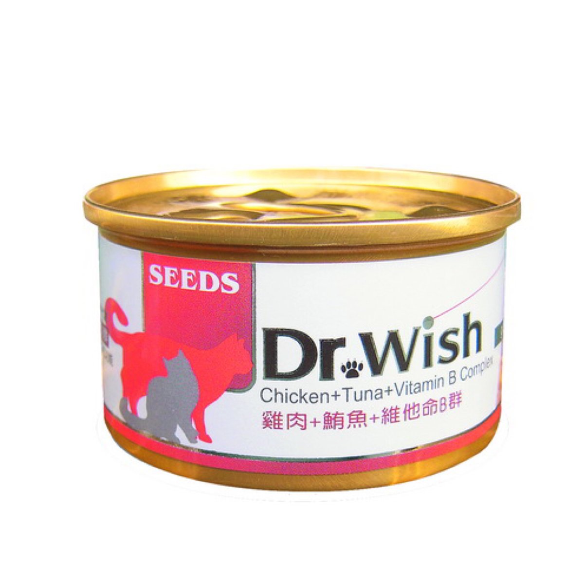 SEEDS - Dr Wish營養慕絲-雞肉+鮪魚+維他命B群貓罐頭 調節新陳代謝 改善免疫力