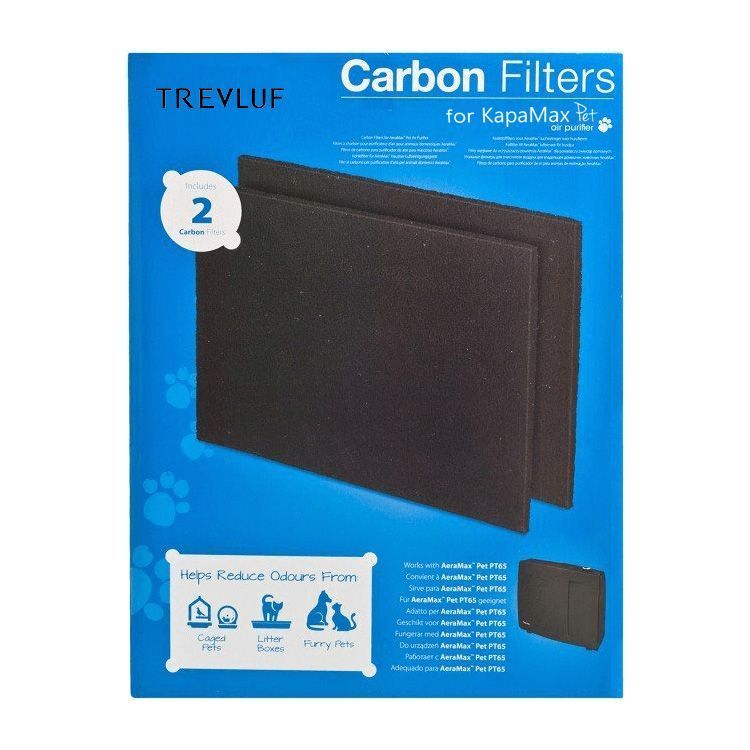 Trevluf PT65 Activated Carbon Filter, 2‑Pack (New Version for AeraMax PT65) Trevluf PT65活性炭濾網2片裝(AeraMax PT65新版本)
