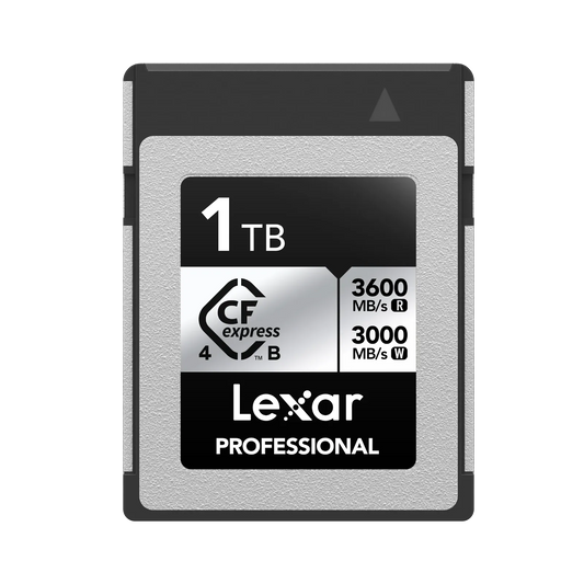 Lexar Professional "SILVER" CFexpress™ 4.0 Type B Card 1TB (up to 3600MB/s read, 3000MB/s write *2600MB/s sustained write*)-Aquafilo