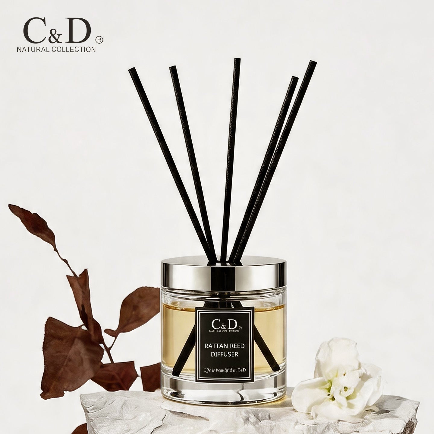 Luxury Hotel Scent Reed Diffuser | Long Lasting Indoor Fragrance 五星酒店香氛 200ml大容量無火香薰 藤條擴香 家用持久留香擺件 臥室衛浴高級香氛-Aquafilo