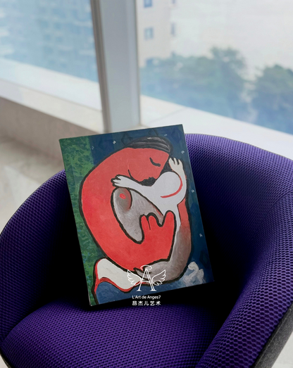 L'Art d' Anges7 斯洛伐克藝術家 《母親》客廳臥室背景墻掛畫 裝飾油畫 32X42cm