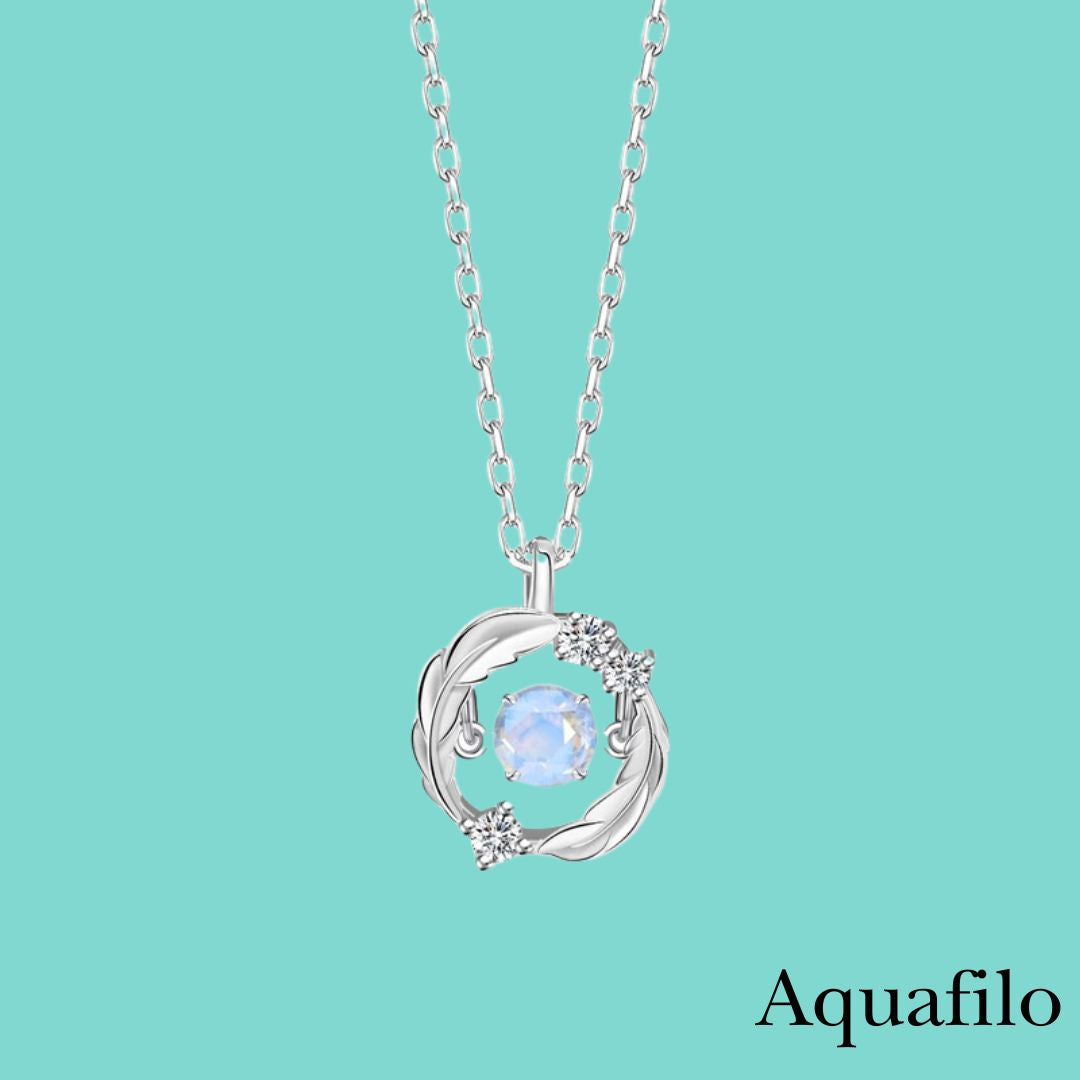 【Aquafilo】羽心·流光 懸浮跳動寶石鎖骨鏈