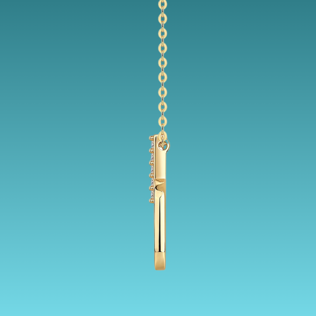 法式優雅 U型叠戴925銀鑽石鎖骨鏈 French Elegance U-Shaped Layered 925 Silver diamond Collarbone Chain-1013 Aquafilo