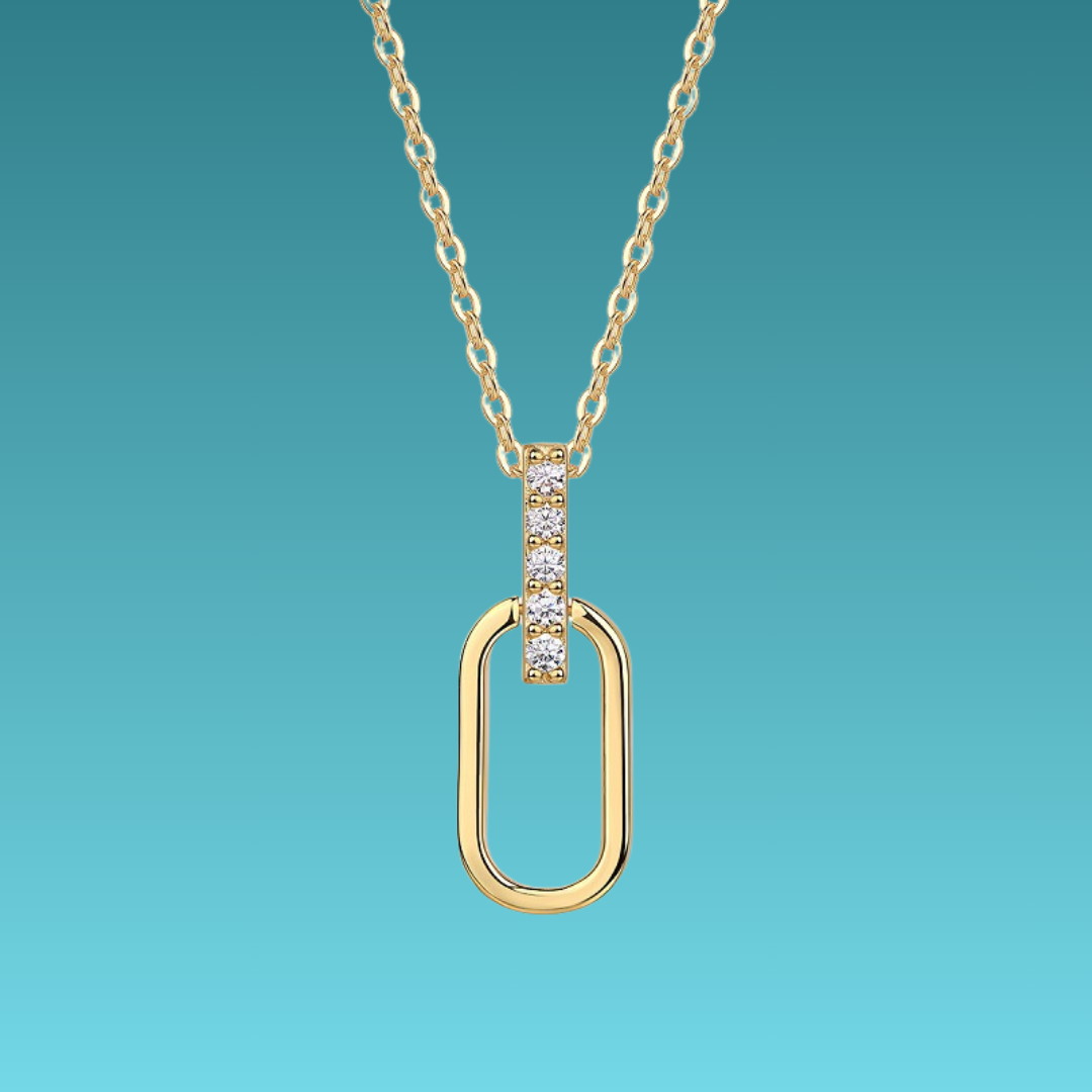 法式優雅 U型叠戴925銀鑽石鎖骨鏈 French Elegance U-Shaped Layered 925 Silver diamond Collarbone Chain-1013 Aquafilo