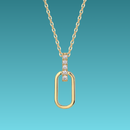 法式優雅 U型叠戴925銀鑽石鎖骨鏈 French Elegance U-Shaped Layered 925 Silver diamond Collarbone Chain-1013 Aquafilo