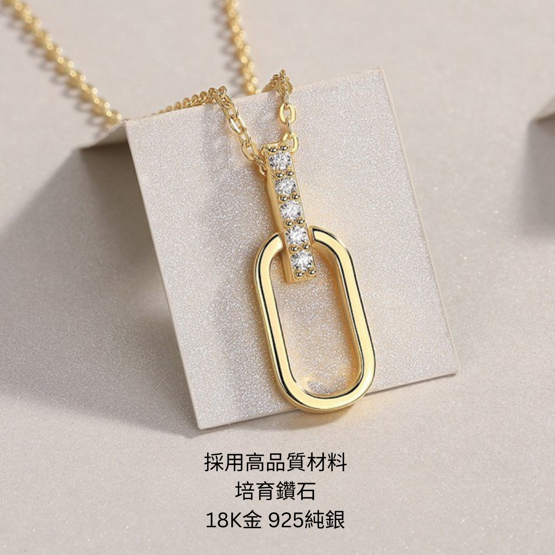 法式優雅 U型叠戴925銀鑽石鎖骨鏈 French Elegance U-Shaped Layered 925 Silver diamond Collarbone Chain-1013 Aquafilo