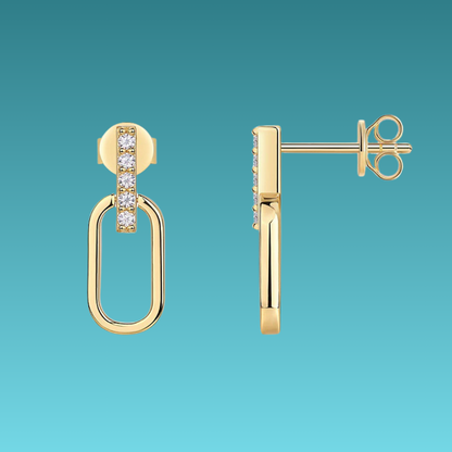 法式時尚925銀鑽石耳環 French Fashion 925 Silver diamond Earrings-1021 Aquafilo