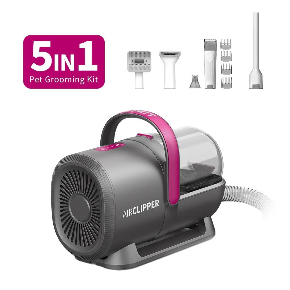 PETKIT AirClipper 5-in-1 Pet Grooming Kit | Vacuum Hair Remover | Dog & Cat Grooming Trimmer | Pet Vacuum Cleaner PETKIT - AirClipper 寵物5合1美容修毛器｜吸塵吸毛機｜寵物美容套件｜貓狗梳毛修剪機｜寵物吸塵機 香港原裝行貨 1年保養-Aquafilo