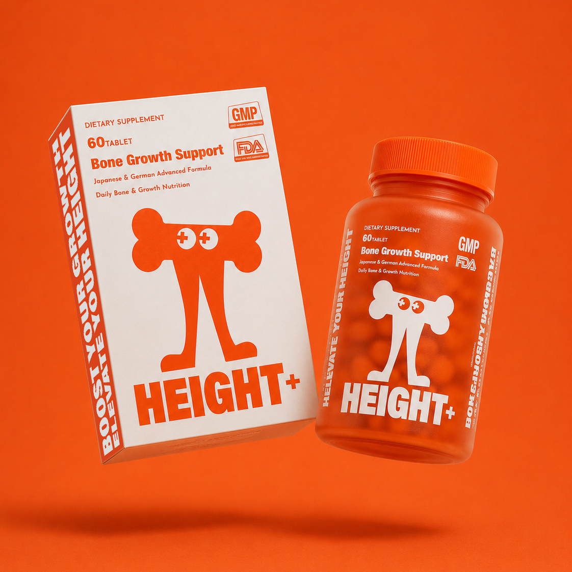 BOOSTER+ HEIGHT+ Bone Growth Nutritional Formula | 60 Tablets BOOSTER+ HEIGHT+ 成長骨骼營養配方｜60 片-Aquafilo