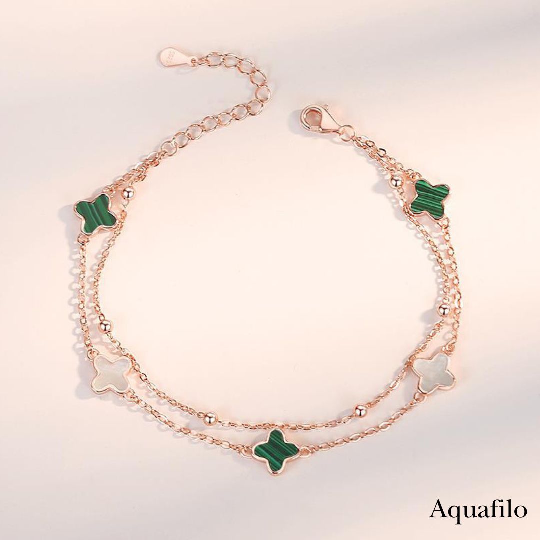 【Aquafilo】Clover of Eternal Essence Sterling Silver Bracelet