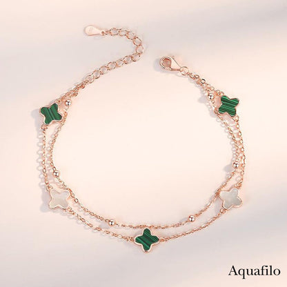 【Aquafilo】Clover of Eternal Essence Sterling Silver Bracelet