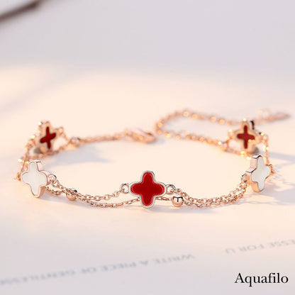 【Aquafilo】Clover of Eternal Essence Sterling Silver Bracelet