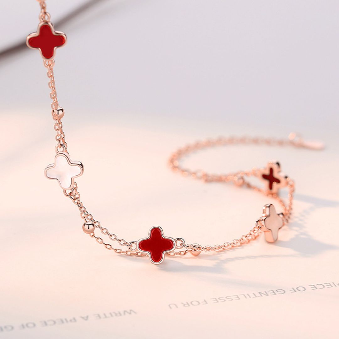 【Aquafilo】Clover of Eternal Essence Sterling Silver Bracelet