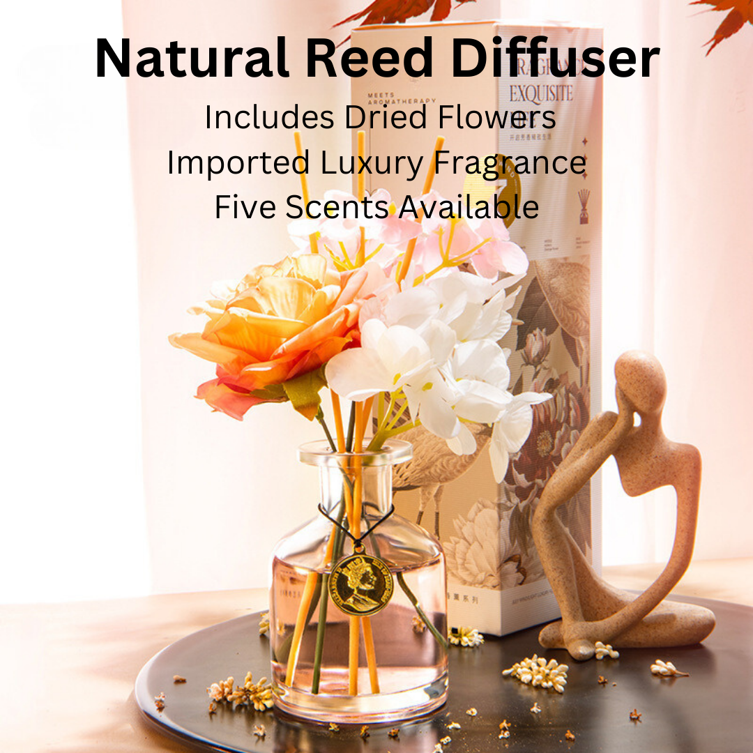 天然乾花香薰 進口精油 送禮佳選 Natural Dried Flower Diffuser with Essential Oils