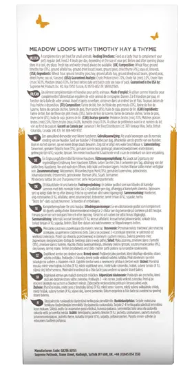 Product label with text and design elements on a white background