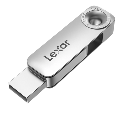 Lexar® JumpDrive® Solid State Dual Drive D50E USB 3.2 Gen 1 Type-C (5-year limited warranty, 400MB/s max read, 400MB/s max write)