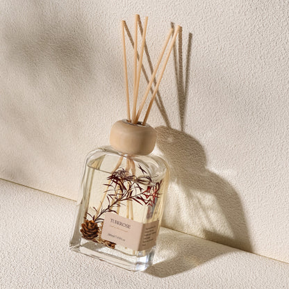 2026 New Preserved Flower Rattan Reed Diffuser | Cool Summer Home Fragrance Decor 26 年新款永生花藤枝香薰｜夏日清新香氛 居家療癒擺飾-Aquafilo