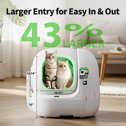 PETKIT 小佩 - PUROBOT MAX PRO 2 AI智能全⾃動貓廁所｜貓廁所｜智能貓廁所｜電動貓砂盆｜網絡攝影機｜監控｜寵物Cam｜IP Cam PETKIT - PUROBOT MAX PRO 2 Smart Automatic Cat Litter Box-Aquafilo