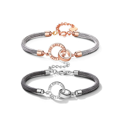 Mobius ring bracelets 1 pair 莫比烏斯環 S925純銀編織情侶手鏈 1對