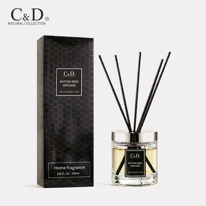 Luxury Hotel Scent Reed Diffuser | Long Lasting Indoor Fragrance 五星酒店香氛 200ml大容量無火香薰 藤條擴香 家用持久留香擺件 臥室衛浴高級香氛-Aquafilo
