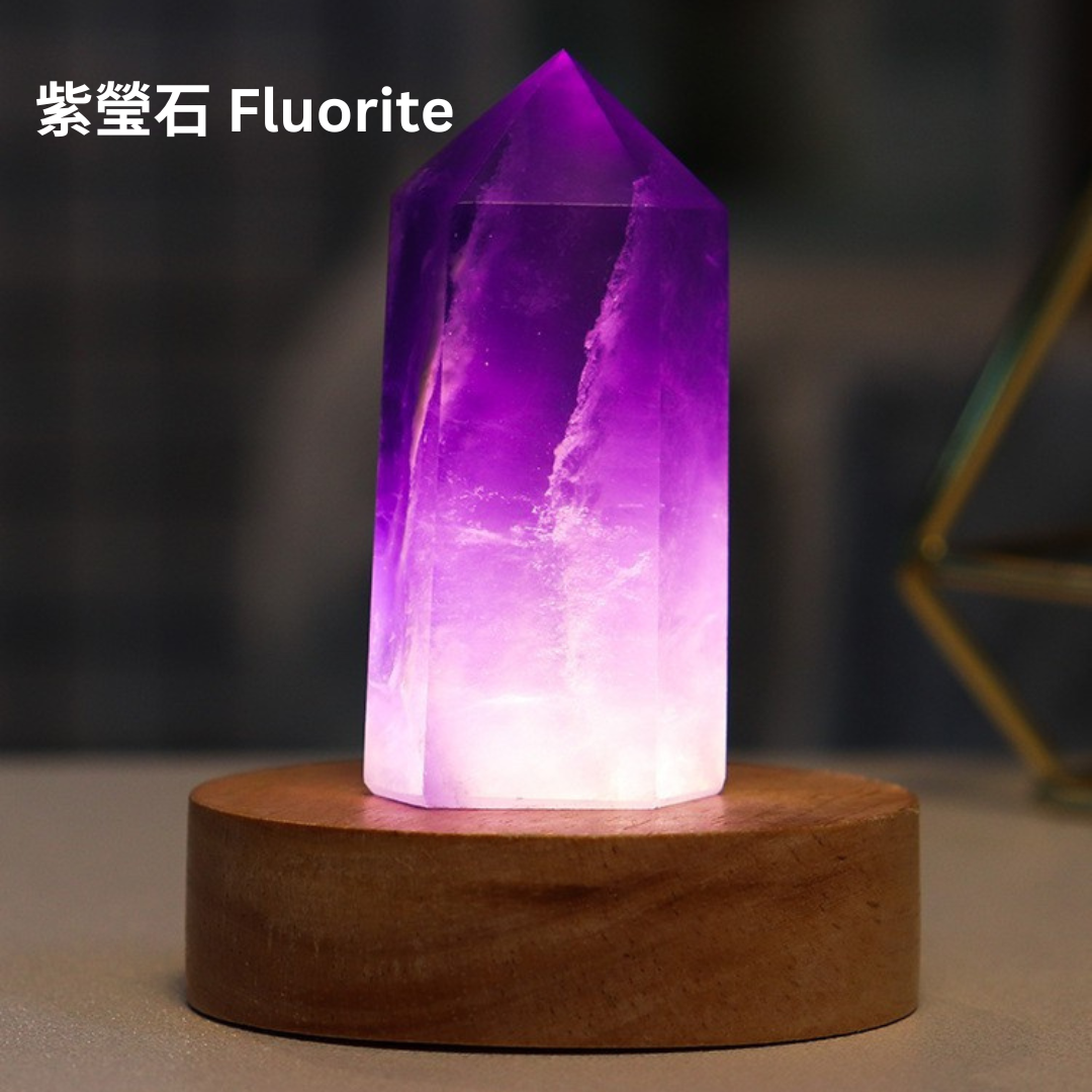 天然水晶柱LED小夜燈 Natural Crystal Column LED light