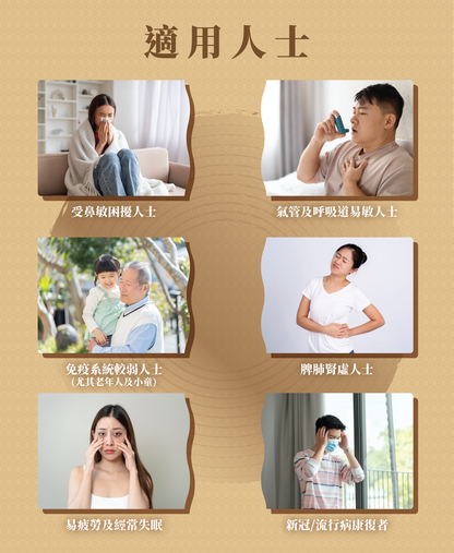 Collage of people using a product with text on a beige background