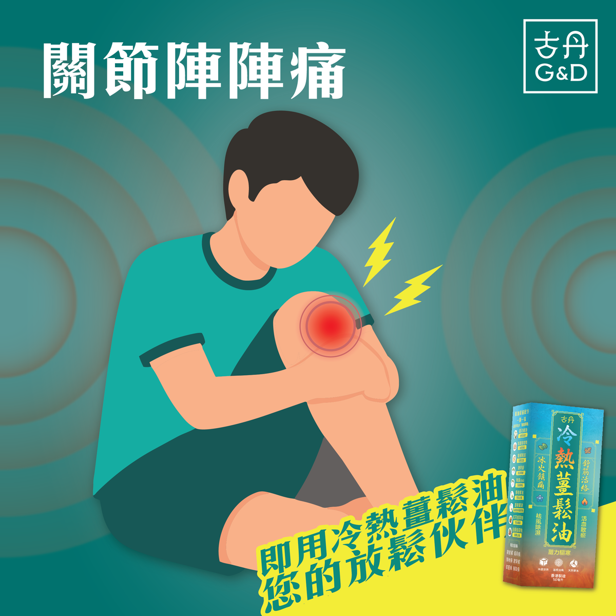 萬寧有售 香港原裝正貨 G&D 古丹冷熱薑鬆油50ML