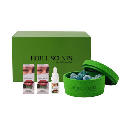 5-Star Hotel Scent Crystal Diffuser Gift Box, Industrial Matte Cement Scent Stone, 600g Large Capacity Home Aroma Therapy 五星級飯店香氛晶石禮盒 工業風磨砂水泥擴香石 大容量 600g 居家療癒香薰-Aquafilo