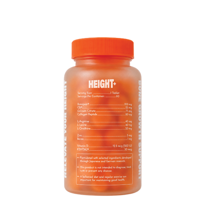 BOOSTER+ HEIGHT+ Bone Growth Nutritional Formula | 60 Tablets BOOSTER+ HEIGHT+ 成長骨骼營養配方｜60 片-Aquafilo