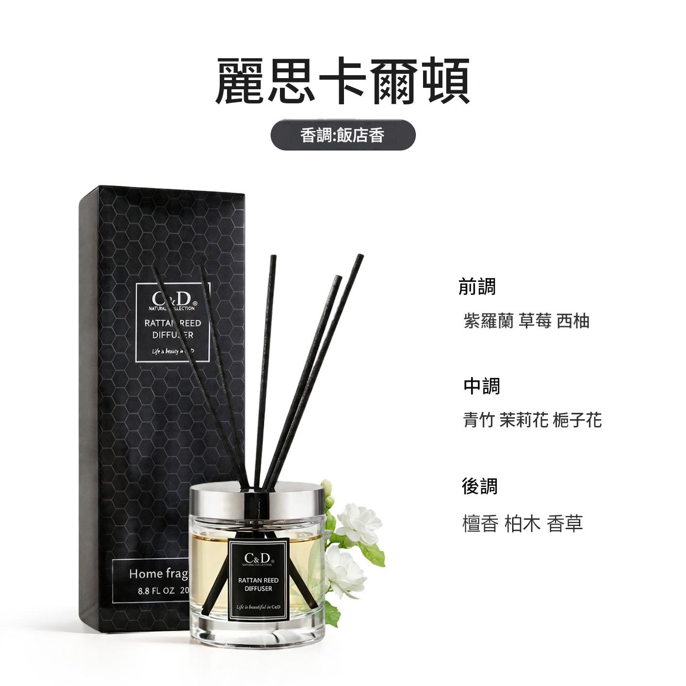 Luxury Hotel Scent Reed Diffuser | Long Lasting Indoor Fragrance 五星酒店香氛 200ml大容量無火香薰 藤條擴香 家用持久留香擺件 臥室衛浴高級香氛-Aquafilo
