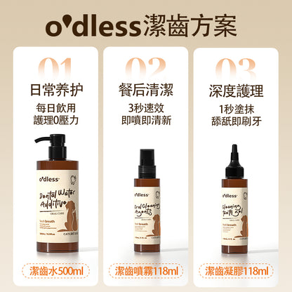 O'dless 寵物潔齒水 500ml 貓狗適用 毛孩用品 香港製造 O'dless Dental Water Additive 500ml