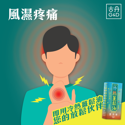 萬寧有售 香港原裝正貨 G&D 古丹冷熱薑鬆油50ML