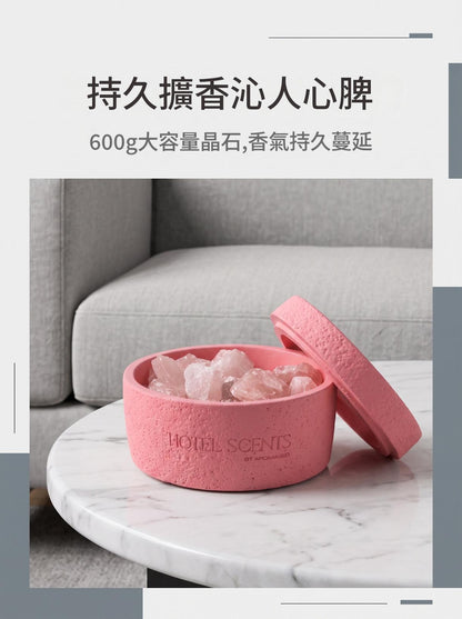 5-Star Hotel Scent Crystal Diffuser Gift Box, Industrial Matte Cement Scent Stone, 600g Large Capacity Home Aroma Therapy 五星級飯店香氛晶石禮盒 工業風磨砂水泥擴香石 大容量 600g 居家療癒香薰-Aquafilo
