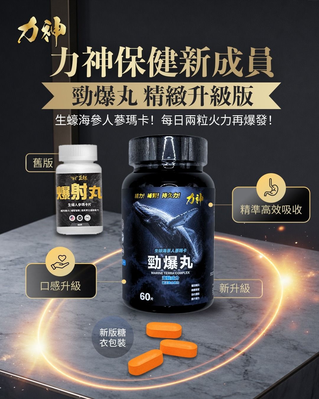 Hardman Power Boost Capsules (1 Bottle) 力神 勁爆丸（1 樽裝） 