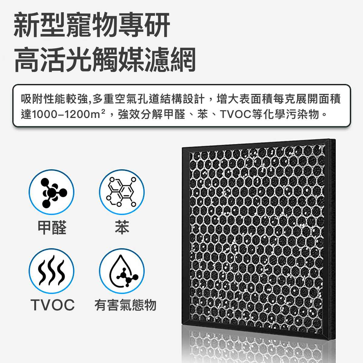 TREVLUF-PäK Pro Exclusive BlokTrev Activated Carbon Filter, 1-Pack TREVLUF - PäK Pro專⽤BlokTrev活性碳濾網 1片裝