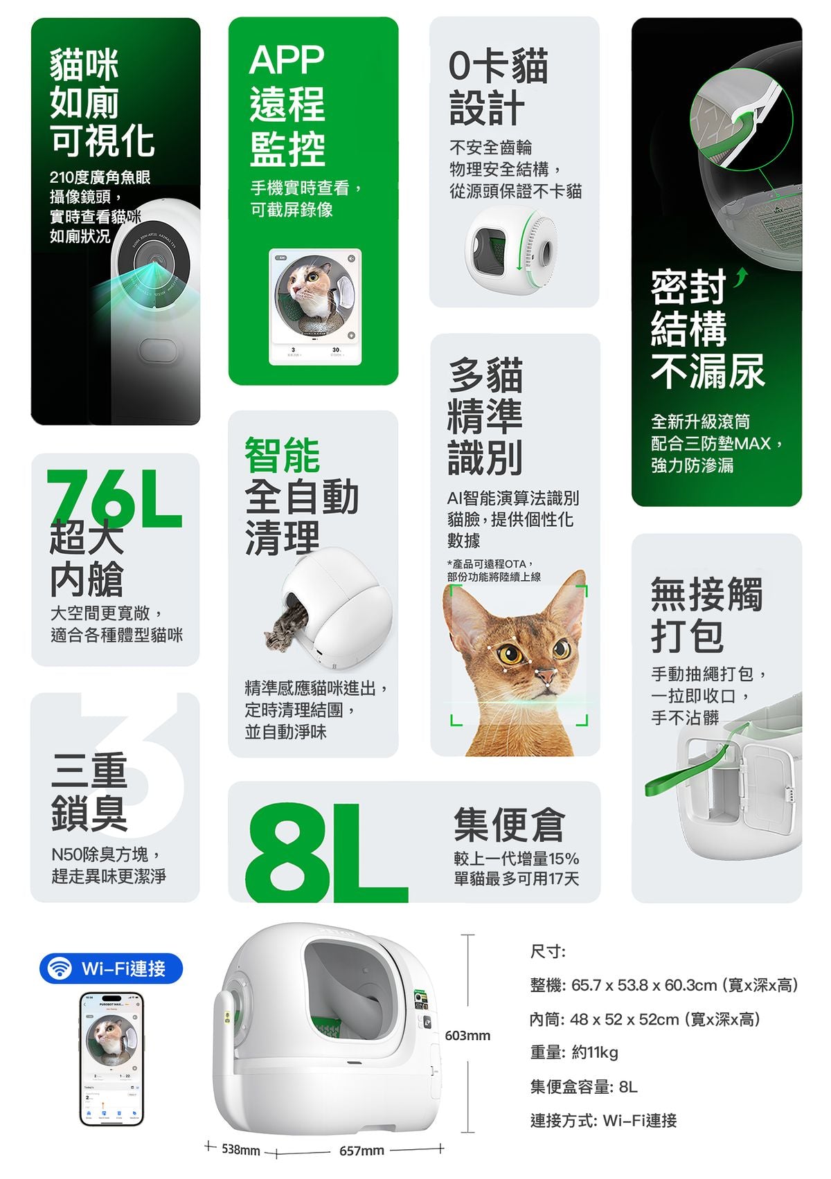 Petkit 貓咪智能家居套裝 PUROBOT MAX PRO 2 AI 智能貓廁所 Yumshare SOLO 智能餵食機 (鏡頭版) Eversweet Max 無線智能飲水機 Petkit Cat Smart Home Set
PUROBOT MAX PRO 2 AI Smart Cat Litter Box
Yumshare SOLO Smart Feeder (Camera Version)
Eversweet Max Wireless Smart Water Fountain