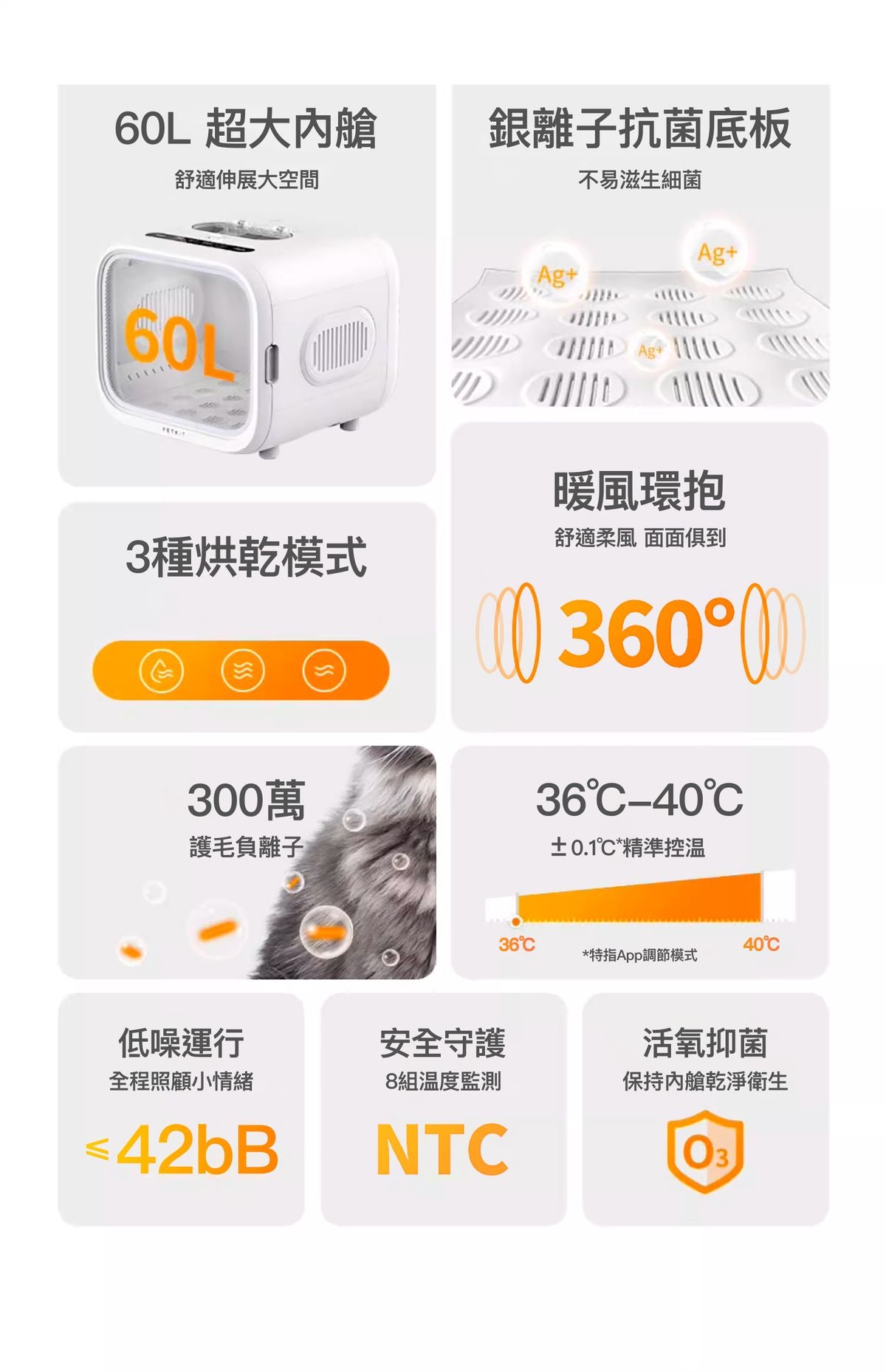 PETKIT AirSalon Max Pro Smart Pet Dryer Box PETKIT - AirSalon Max Pro 智能寵物烘毛機 香港原裝行貨 1年保養-Aquafilo
