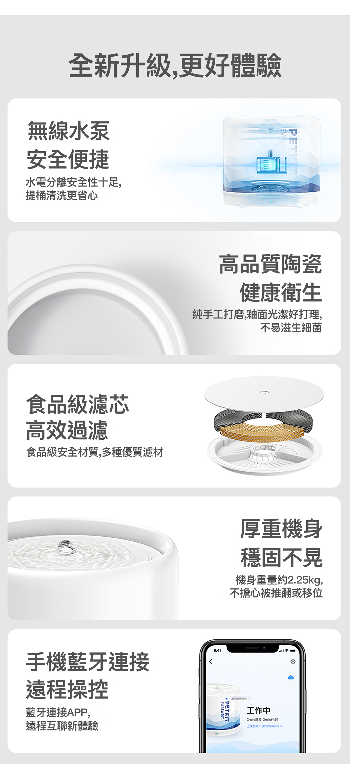 PETKIT - Eversweet 5 陶瓷智能飲水機 藍 Ceramic Smart Water Dispenser Blue-Aquafilo