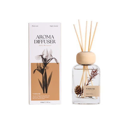 2026 New Preserved Flower Rattan Reed Diffuser | Cool Summer Home Fragrance Decor 26 年新款永生花藤枝香薰｜夏日清新香氛 居家療癒擺飾-Aquafilo