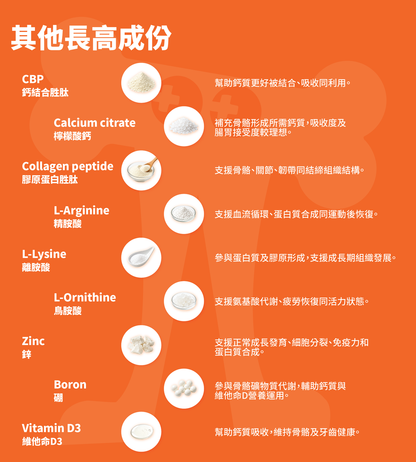 BOOSTER+ HEIGHT+ Bone Growth Nutritional Formula | 60 Tablets BOOSTER+ HEIGHT+ 成長骨骼營養配方｜60 片-Aquafilo