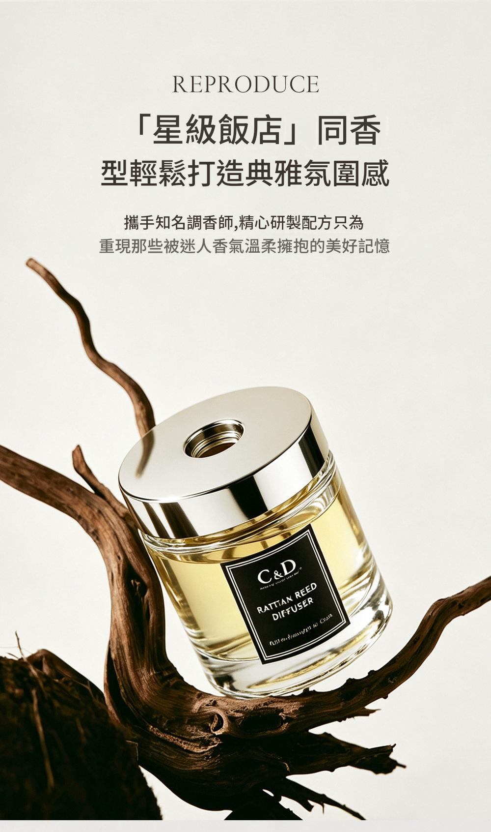 Luxury Hotel Scent Reed Diffuser | Long Lasting Indoor Fragrance 五星酒店香氛 200ml大容量無火香薰 藤條擴香 家用持久留香擺件 臥室衛浴高級香氛-Aquafilo