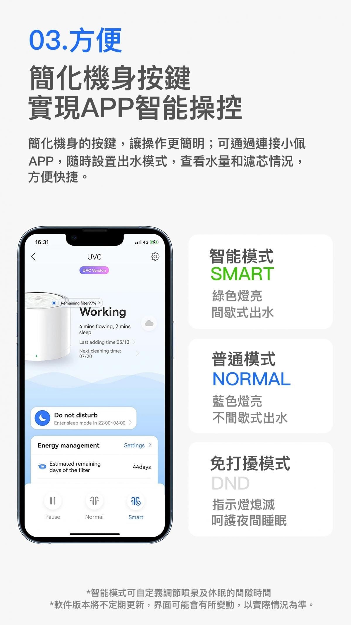PETKIT 小佩 - Eversweet 3 Pro UVC殺菌無線水泵智能飲水機 (帶電源線)-Aquafilo