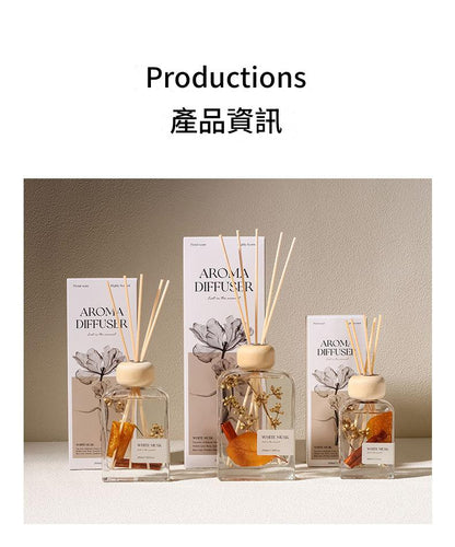 2026 New Preserved Flower Rattan Reed Diffuser | Cool Summer Home Fragrance Decor 26 年新款永生花藤枝香薰｜夏日清新香氛 居家療癒擺飾-Aquafilo